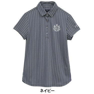 キャロウェイ Callaway　レディース ストライプ 半袖 ポロシャツ C25134205　2025年モデル 詳細1