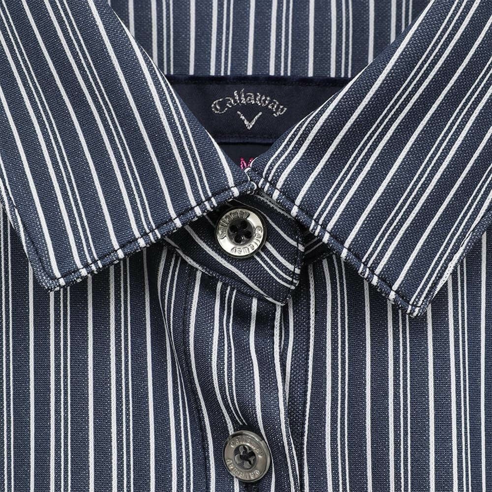 キャロウェイ Callaway　レディース ストライプ 半袖 ポロシャツ C25134205　2025年モデル 詳細1