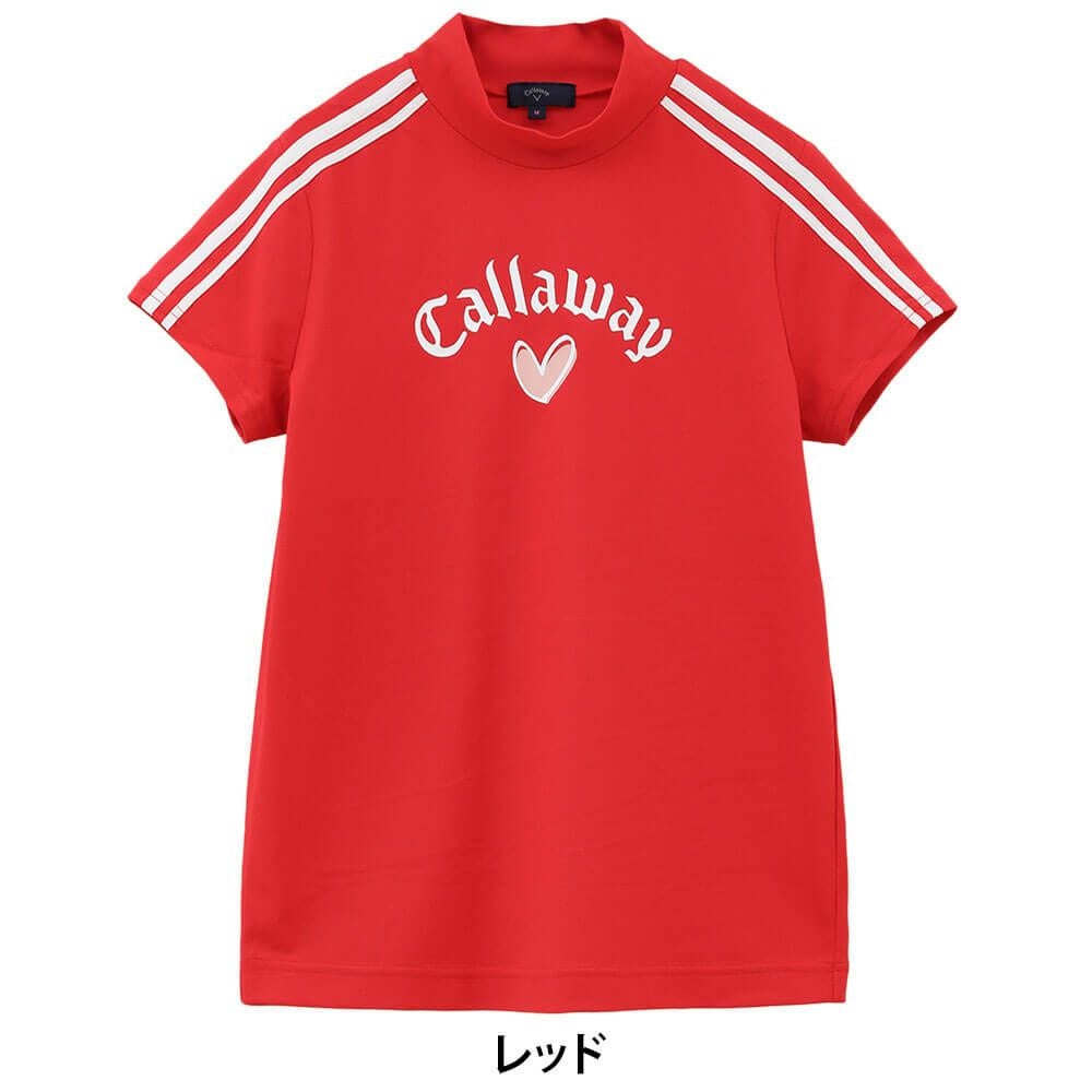 キャロウェイ Callaway　レディース LOVEキャロウェイ 半袖 モックネックシャツ C25134222　2025年モデル 詳細1