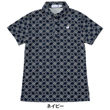 ルコック Le coq sportif　レディース 総柄 半袖 ポロシャツ LG5SHS13L　2025年モデル 詳細1
