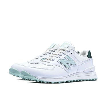ニューバランスゴルフ　574 v3 SL レディース スパイクレス ゴルフシューズ WGS574 Q3 WHITE/GREEN　2025年モデル WHITE/GREEN（Q3）