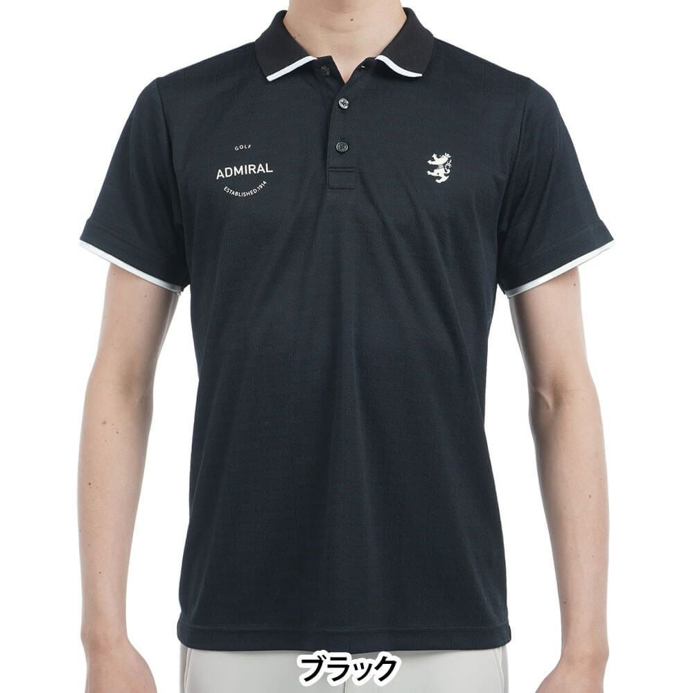 アドミラル Admiral　メンズ ロゴジャガード 半袖 ポロシャツ ADMA502　2025年モデル 詳細9
