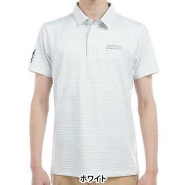 アドミラル Admiral　メンズ 小紋柄 プリント 半袖 ポロシャツ ADMA515　2025年モデル 詳細2