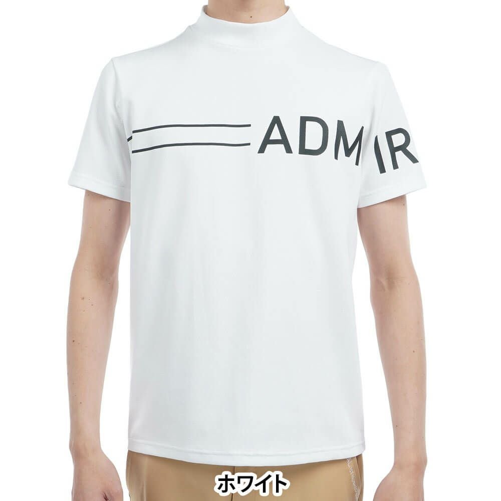 アドミラル Admiral メンズ CARAT ビッグロゴ 半袖 モックネックシャツ ADMA518 2025年モデル