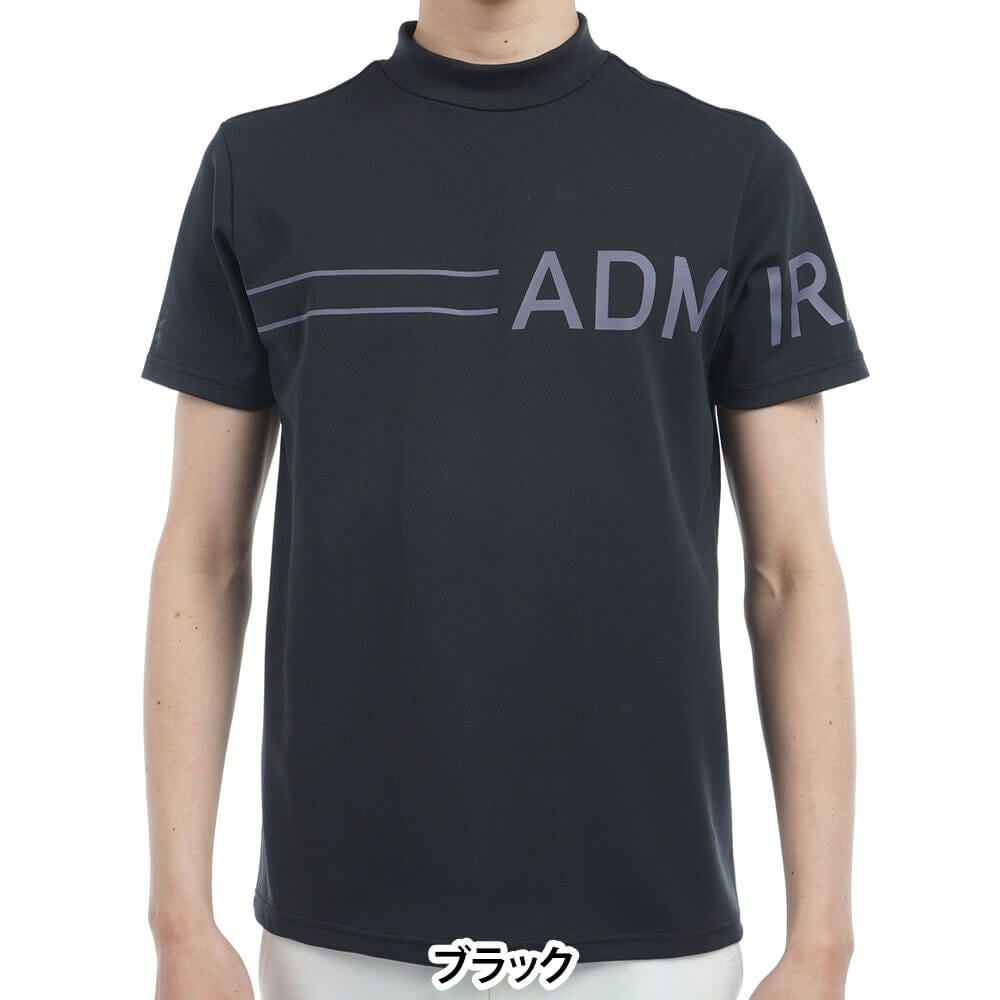 アドミラル Admiral　メンズ CARAT ビッグロゴ 半袖 モックネックシャツ ADMA518　2025年モデル 詳細5