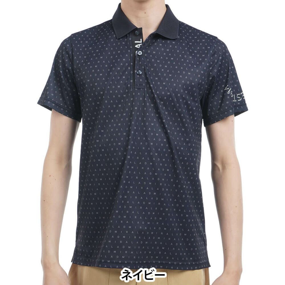 アドミラル Admiral　メンズ モノグラムプリント スパッシー 半袖 ポロシャツ ADMA526　2025年モデル 詳細5
