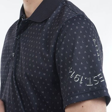 アドミラル Admiral　メンズ モノグラムプリント スパッシー 半袖 ポロシャツ ADMA526　2025年モデル 詳細9