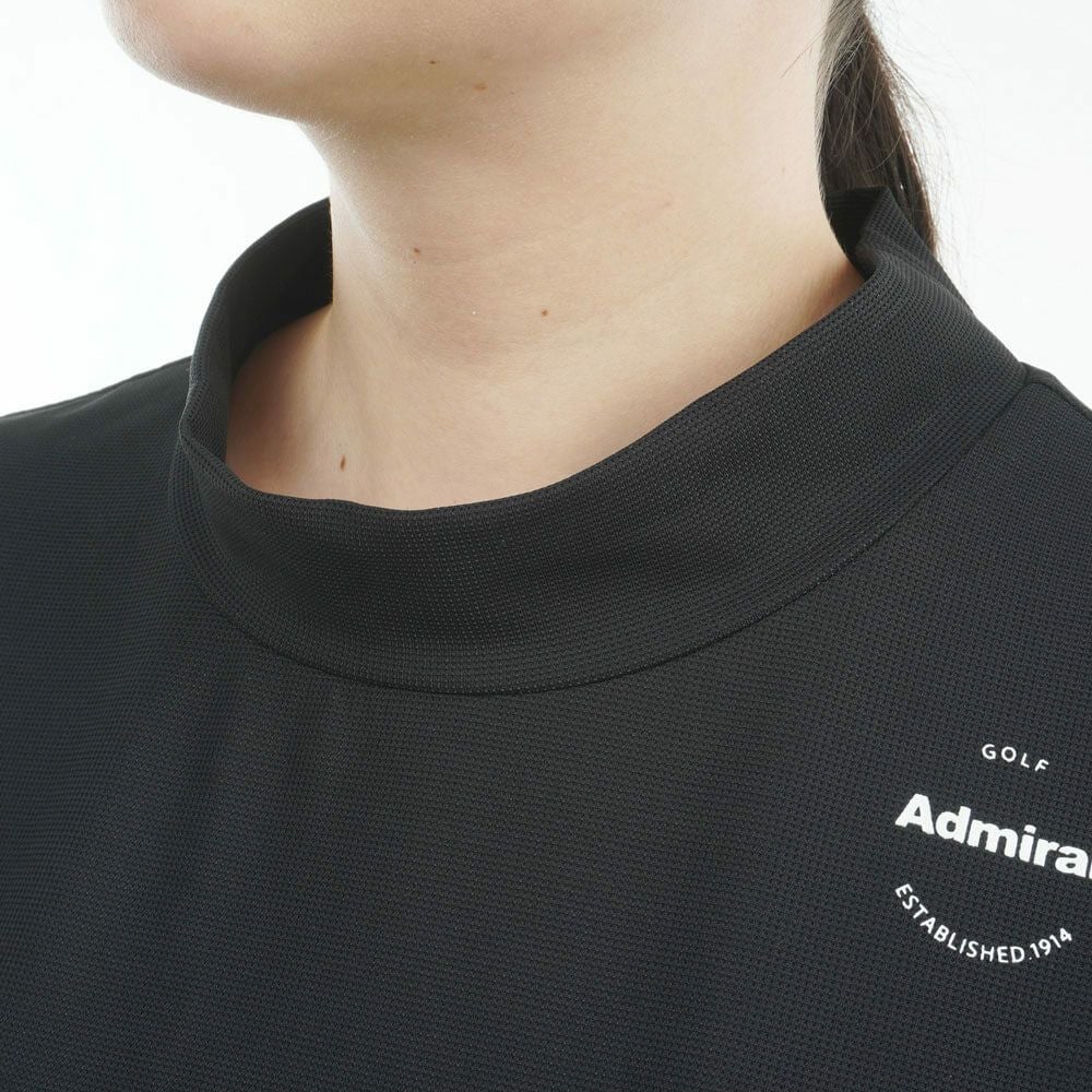 アドミラル Admiral　レディース ミニワッフル エンボスロゴ 半袖 モックネックシャツ ADLA506　2025年モデル 詳細8