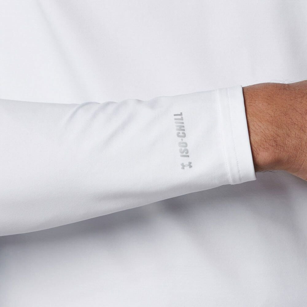 アンダーアーマー UNDER ARMOUR　メンズ UAアイソチル フィッティド 長袖 Vネック インナーシャツ 1384824 100 ホワイト　2025年モデル 詳細6