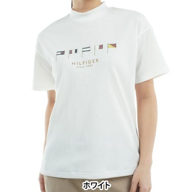 トミー ヒルフィガー ゴルフ　レディース マルチフラッグ リラックス 半袖 モックネックシャツ THLA501　2025年モデル 詳細2