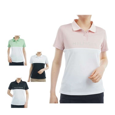 トミー ヒルフィガー ゴルフ　レディース コントラストカラー 半袖 ロゴ ポロシャツ THLA530　2025年モデル