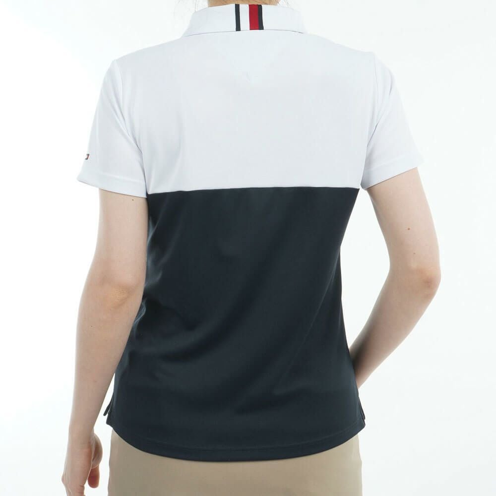 トミー ヒルフィガー ゴルフ　レディース コントラストカラー 半袖 ロゴ ポロシャツ THLA530　2025年モデル 詳細3