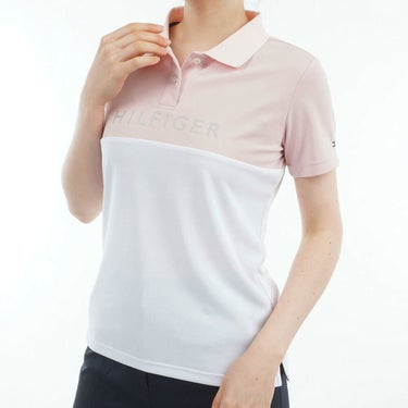 トミー ヒルフィガー ゴルフ　レディース コントラストカラー 半袖 ロゴ ポロシャツ THLA530　2025年モデル 詳細13