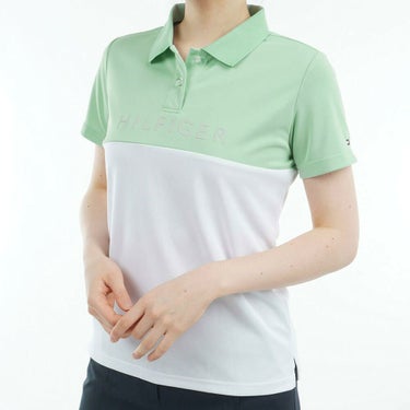 トミー ヒルフィガー ゴルフ　レディース コントラストカラー 半袖 ロゴ ポロシャツ THLA530　2025年モデル 詳細16