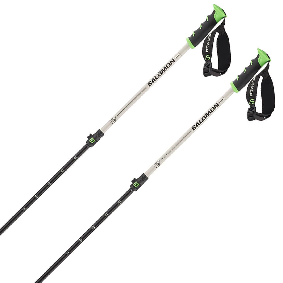 サロモン SALOMON　MTN ALU S3 エムティーエム ALU S3 Rainy Day/Green　スキーストック 2024-2025 詳細2