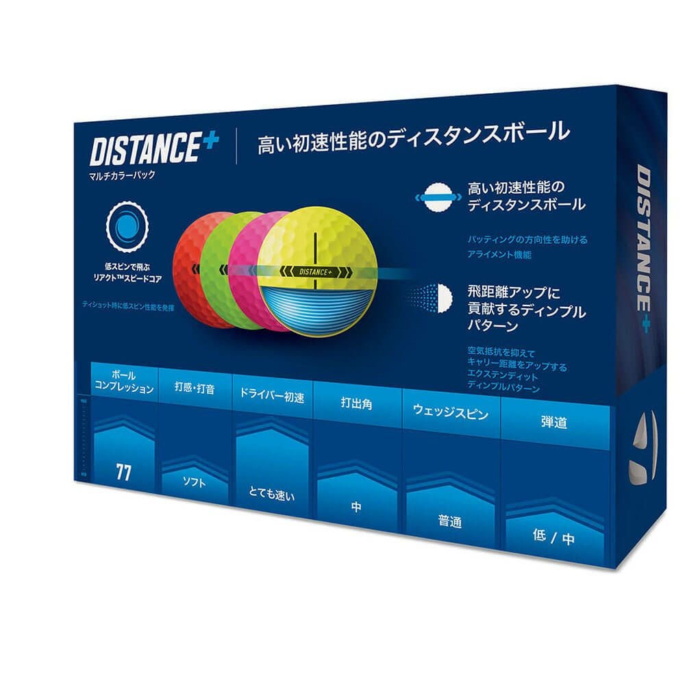 テーラーメイド DISTANCE＋ ゴルフボール 2025年モデル 1ダース（12球