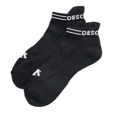デサントゴルフ DESCENTE GOLF　メンズ ロゴ ジャカード アンクル丈 ソックス DG5SSO00M BK00 ブラック ブラック