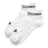 デサントゴルフ DESCENTE GOLF　メンズ ロゴ ジャカード アンクル丈 ソックス DG5SSO00M WH00 ホワイト ホワイト