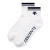 デサントゴルフ DESCENTE GOLF　メンズ ロゴ ジャカード ショート丈 ソックス DG5SSO01M WH00 ホワイト ホワイト