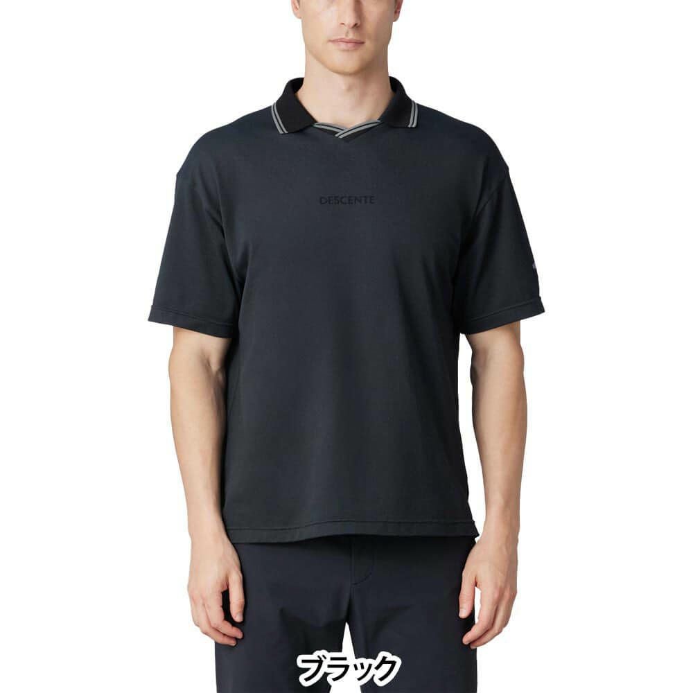 デサントゴルフ DESCENTE GOLF　メンズ 鹿の子 半袖 スキッパーネック シャツ DG5SHS08M　2025年モデル 詳細2