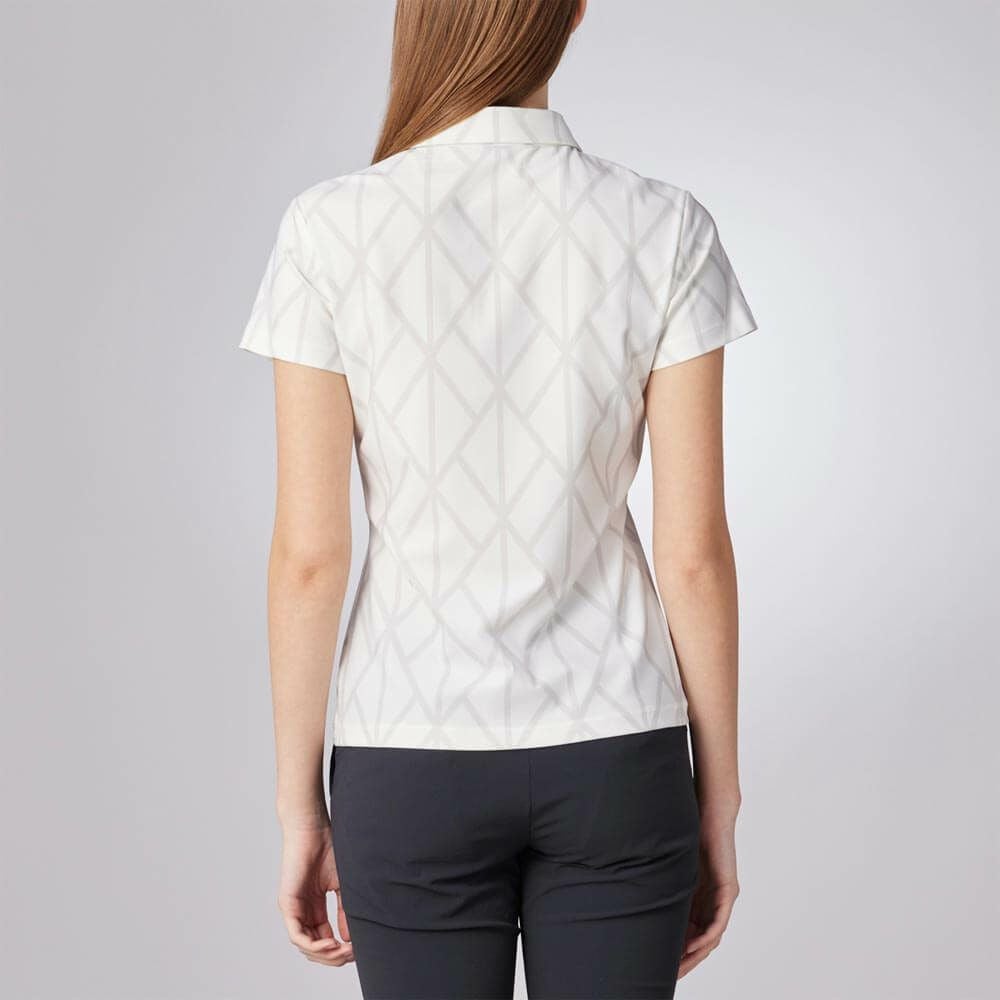 デサントゴルフ DESCENTE GOLF　レディース アーガイル プリント 半袖 ポロシャツ DG5SHS09L　2025年モデル 詳細5