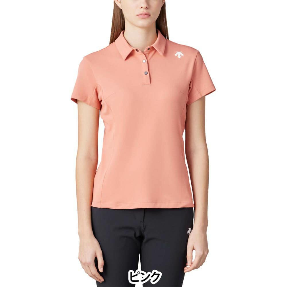デサントゴルフ DESCENTE GOLF　レディース ベア 鹿の子 半袖 ポロシャツ DG5SHS02L　2025年モデル 詳細2