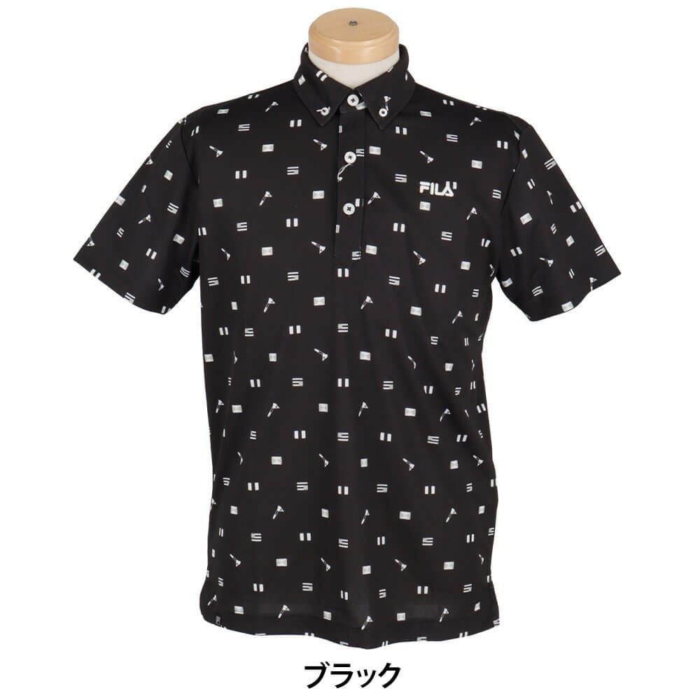 フィラ FILA　メンズ フラワー柄 ロゴ刺繍 半袖 ポロシャツ 744-671Y　2024年モデル 詳細2