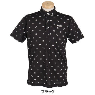 フィラ FILA　メンズ フラワー柄 ロゴ刺繍 半袖 ポロシャツ 744-671Y　2024年モデル 詳細2