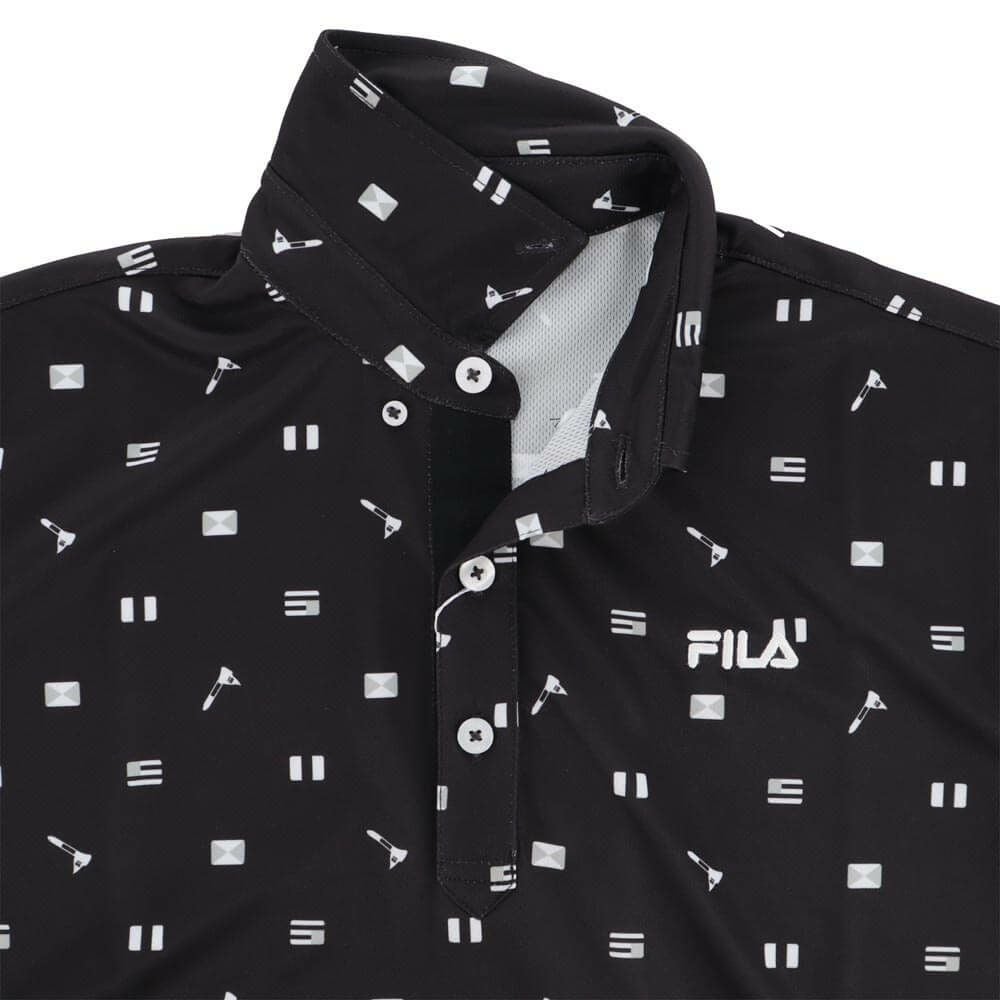 フィラ FILA　メンズ フラワー柄 ロゴ刺繍 半袖 ポロシャツ 744-671Y　2024年モデル 詳細5