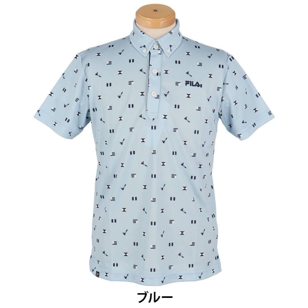 フィラ FILA　メンズ フラワー柄 ロゴ刺繍 半袖 ポロシャツ 744-671Y　2024年モデル 詳細6