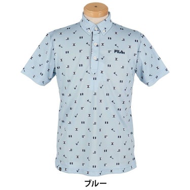 フィラ FILA　メンズ フラワー柄 ロゴ刺繍 半袖 ポロシャツ 744-671Y　2024年モデル 詳細6