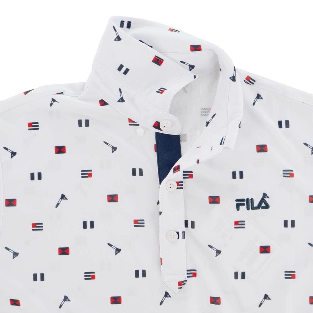 フィラ FILA　メンズ フラワー柄 ロゴ刺繍 半袖 ポロシャツ 744-671Y　2024年モデル 詳細13