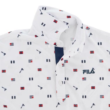 フィラ FILA　メンズ フラワー柄 ロゴ刺繍 半袖 ポロシャツ 744-671Y　2024年モデル 詳細13