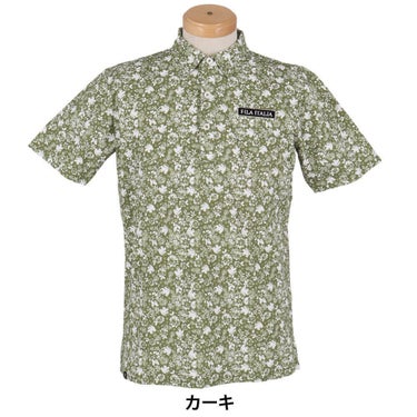 フィラ FILA　メンズ フラワー柄 ロゴ刺繍 半袖 ポロシャツ 744-676Y　2024年モデル 詳細5