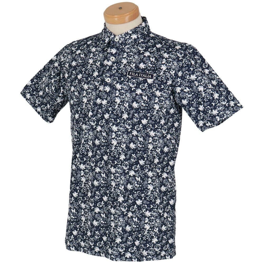 フィラ FILA　メンズ フラワー柄 ロゴ刺繍 半袖 ポロシャツ 744-676Y　2024年モデル 詳細10