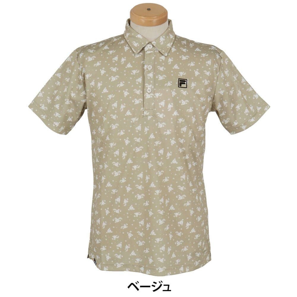 フィラ FILA　メンズ 総柄プリント ストレッチ 半袖 ポロシャツ 744-674Y　2024年モデル 詳細2