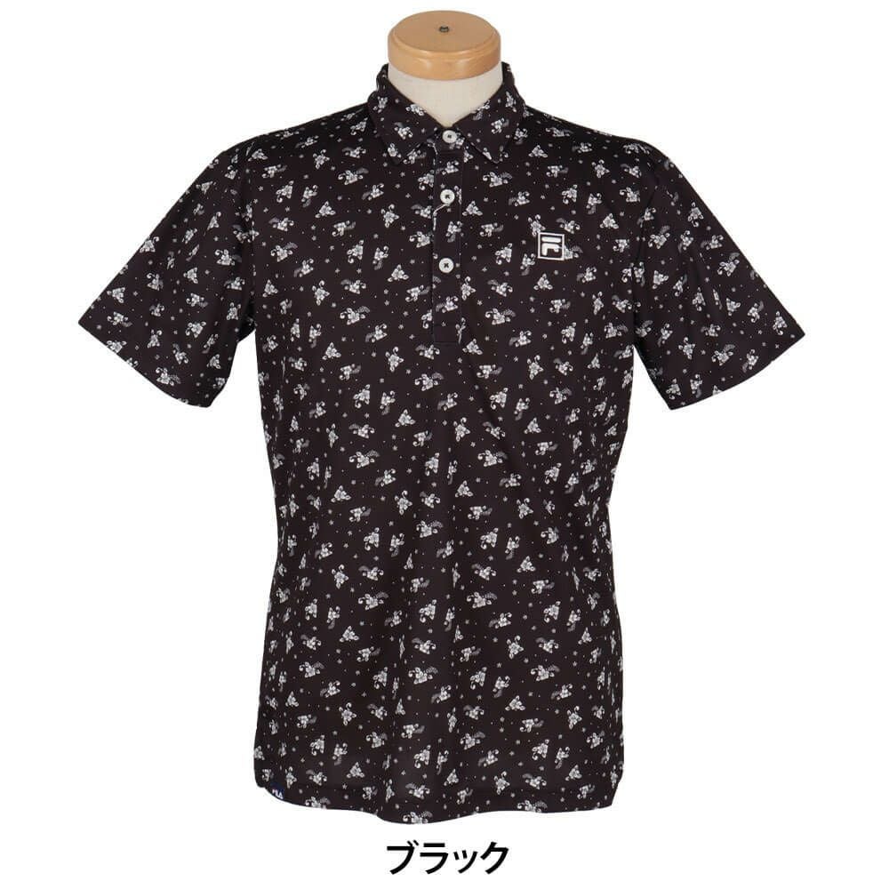 フィラ FILA　メンズ 総柄プリント ストレッチ 半袖 ポロシャツ 744-674Y　2024年モデル 詳細5
