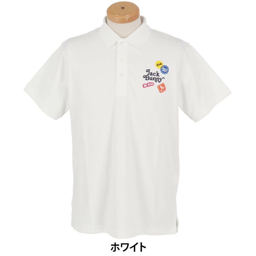 ジャックバニー Jack Bunny!!　メンズ ロゴデザイン フルダルメッシュ 半袖 ポロシャツ 262-5160301　2025年モデル 詳細2