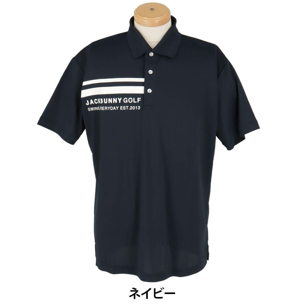 ジャックバニー Jack Bunny!!　メンズ ラインデザイン PE裏鹿の子 半袖 ポロシャツ 262-5160309　2025年モデル 詳細2