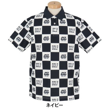 ジャックバニー Jack Bunny!!　メンズ ブロックチェック柄 フルダルメッシュ 半袖 ポロシャツ 262-5160313 　2025年モデル 詳細2