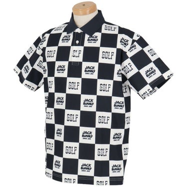 ジャックバニー Jack Bunny!!　メンズ ブロックチェック柄 フルダルメッシュ 半袖 ポロシャツ 262-5160313 　2025年モデル 詳細4