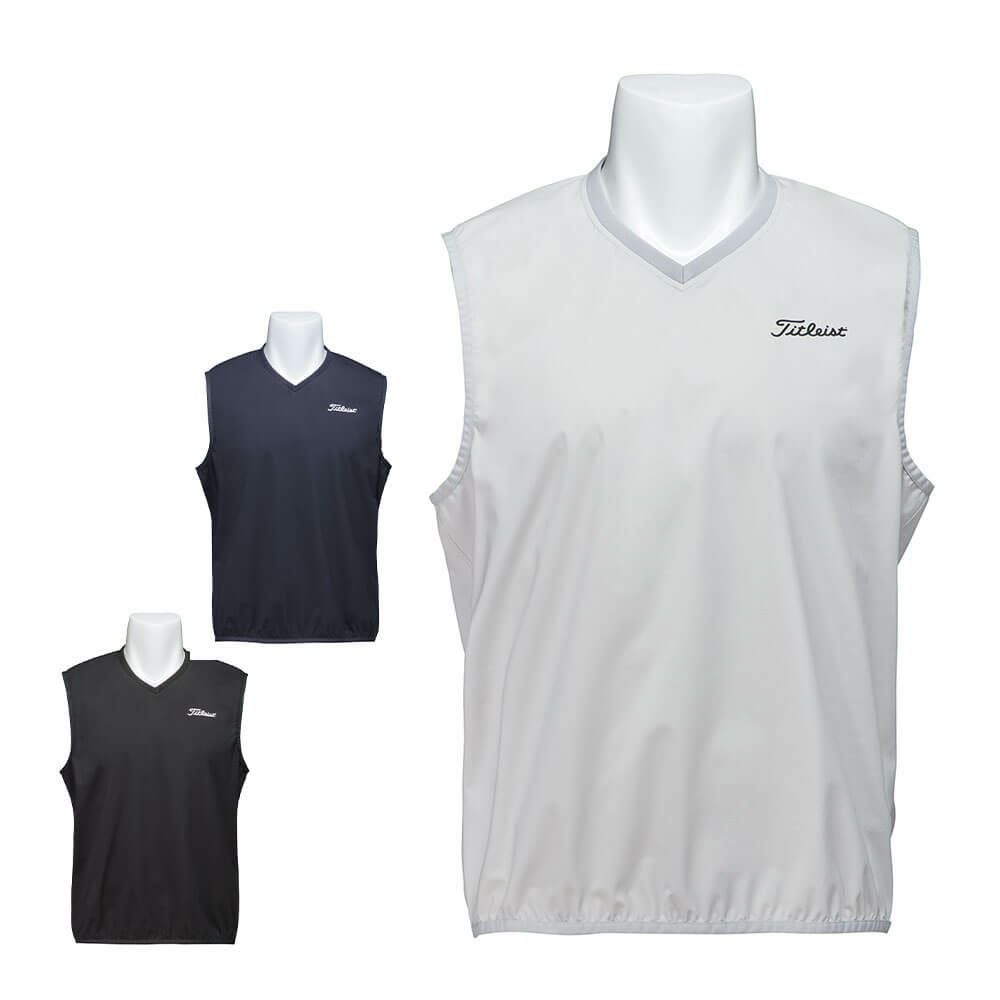 タイトリスト Titleist　メンズ Vネック レインウェア ベスト TMPMR981J　2025年モデル