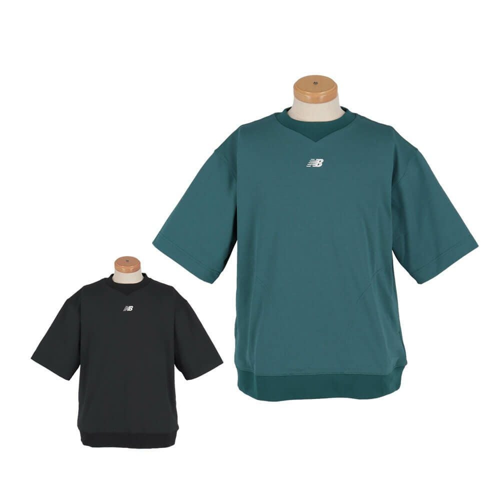 ニューバランスゴルフ　メンズ スウェット ハーフスリーブ クルーネック シャツ 012-5164001　2025年モデル
