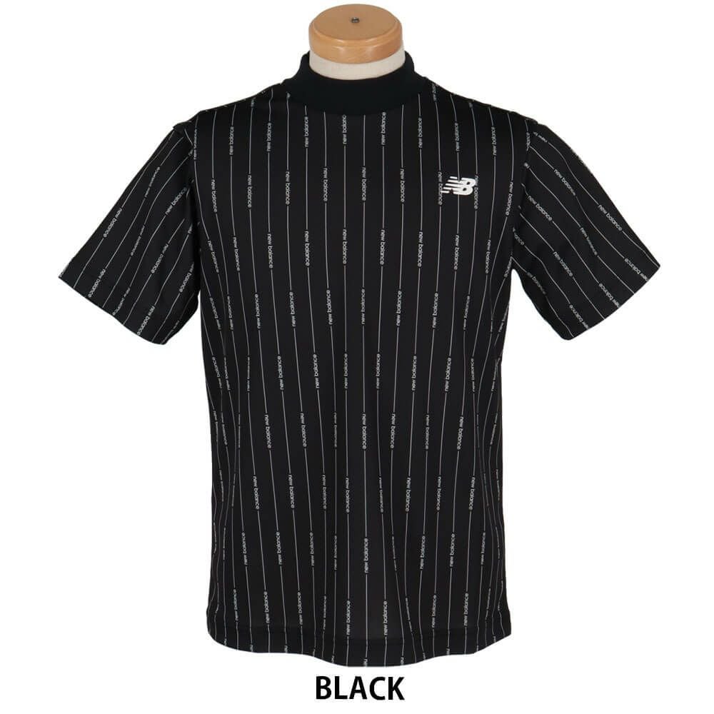 ニューバランスゴルフ　メンズ ロゴストライプ柄 半袖 モックネック シャツ 012-5166009　2025年モデル 詳細2