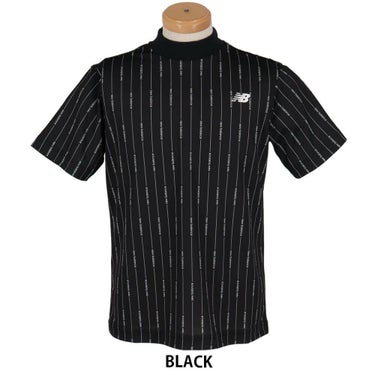ニューバランスゴルフ　メンズ ロゴストライプ柄 半袖 モックネック シャツ 012-5166009　2025年モデル 詳細2