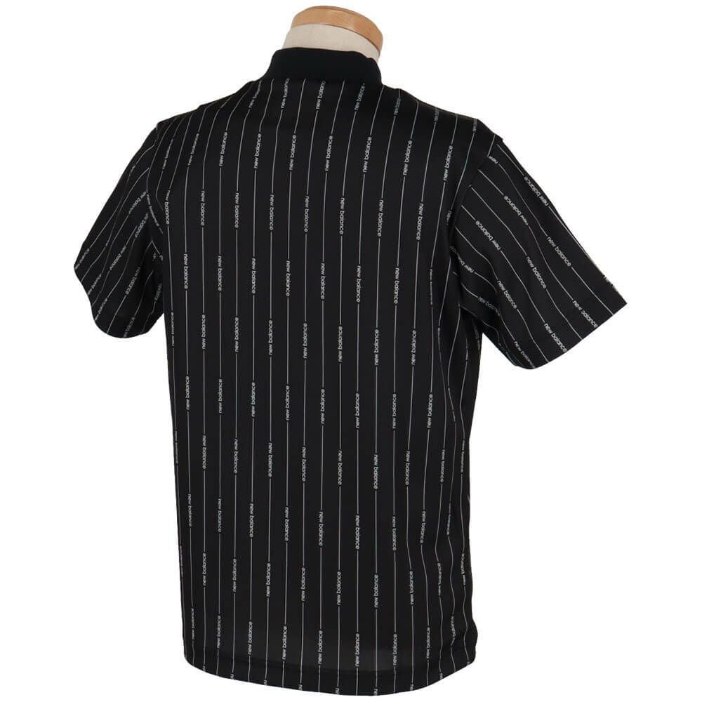 ニューバランスゴルフ　メンズ ロゴストライプ柄 半袖 モックネック シャツ 012-5166009　2025年モデル 詳細3