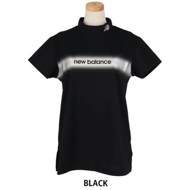 ニューバランスゴルフ　レディース 配色ロゴライン 半袖 モックネック シャツ 012-5166509　2025年モデル 詳細2