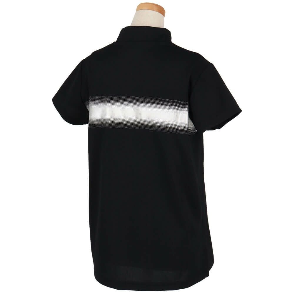 ニューバランスゴルフ　レディース 配色ロゴライン 半袖 モックネック シャツ 012-5166509　2025年モデル 詳細3