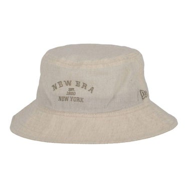 ニューエラ NEW ERA　レディース バケットハット01 ロゴ刺繍 Linen Dungaree 14391223 アイボリー
