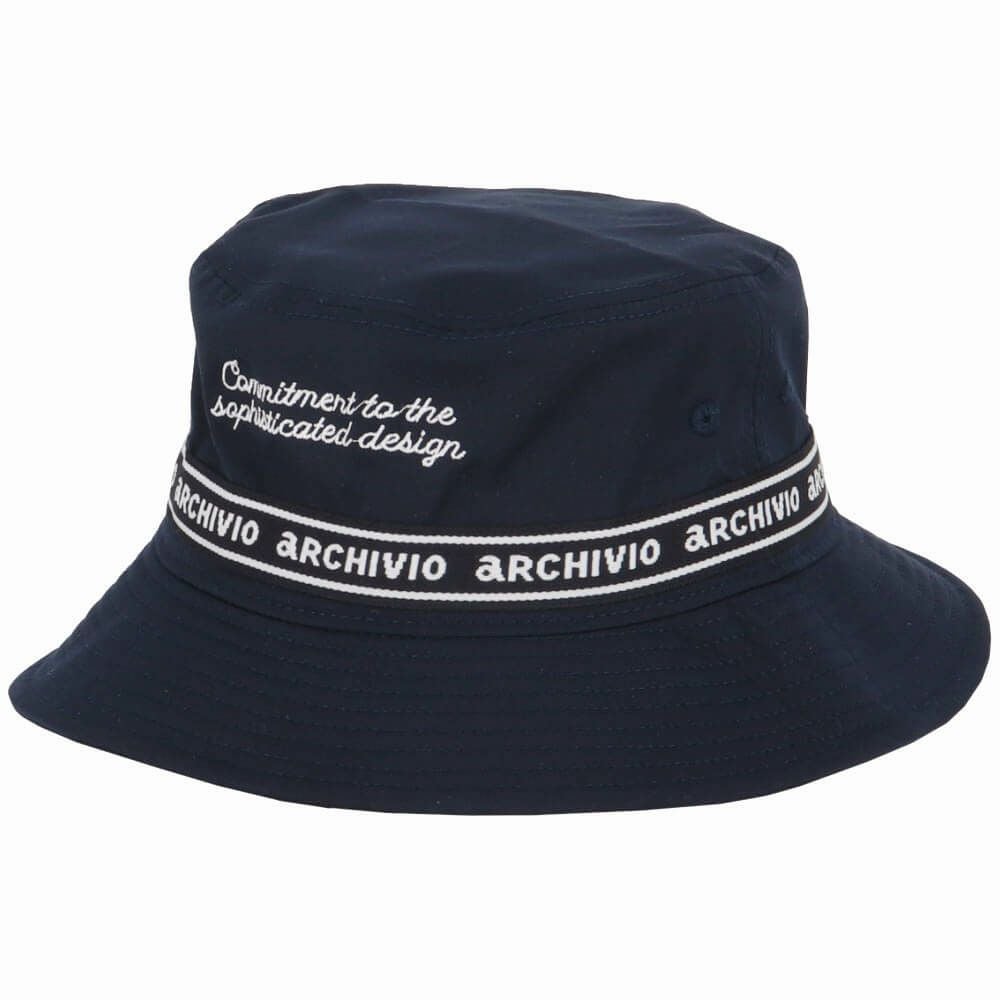 アルチビオ archivio　レディース エンブレム風 ロゴ刺繍 バケットハット A450208 060 ネイビー　2025年モデル ネイビー 詳細1